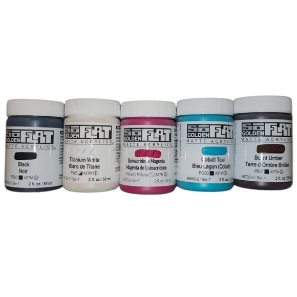 Lot of 15 Golden SoFlat Matte Acrylic 2 oz Paint Jars NEW - Picture 4 of 4